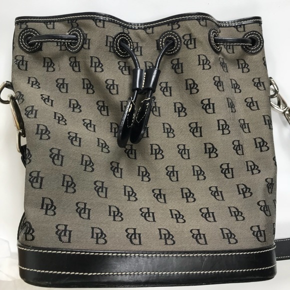 Dooney & Bourke Handbags - Dooney & Bourke black & grey bucket bag.